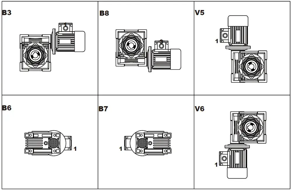 Ep Nmrv Worm Gearbox With Output Flange